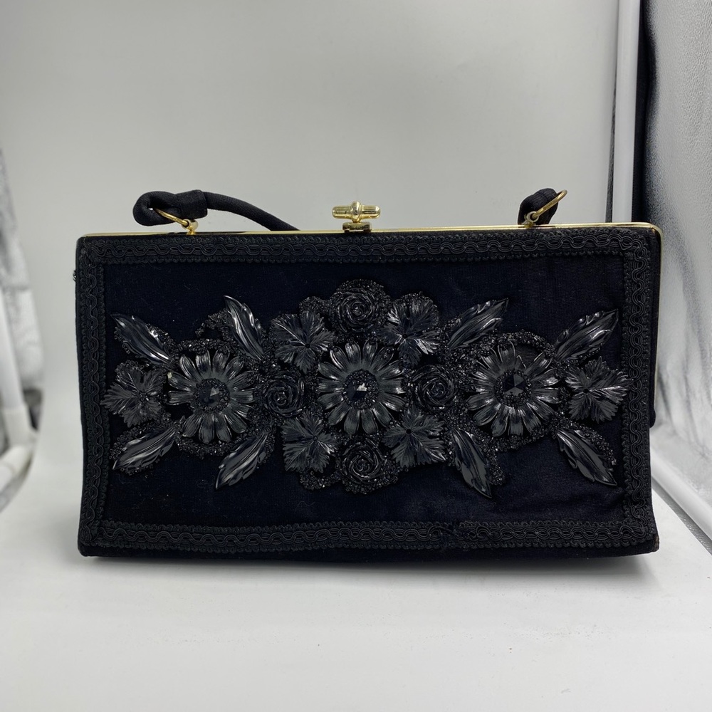 Black Vintage Floral Bag